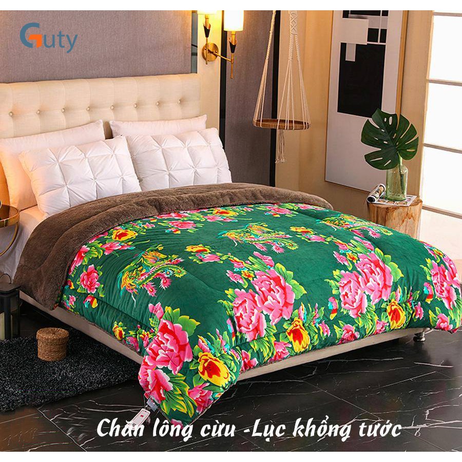 Chăn con công thời bao cấp, thời xưa siêu nhẹ chất liệu lông cừu nhập khẩu từ Nhật Bản - Chăn lông cừu Nanara