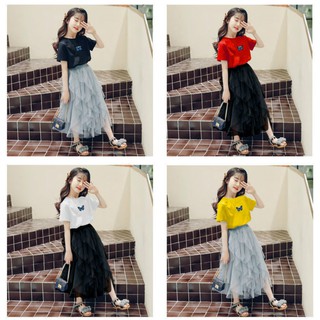 Set Đồ Công Chúa Phong Cách Hàn Quốc Xinh Xắn Cho Bé Gái