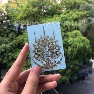 Linh phù Chim Công Vàng giàu có của Thái Lan dùng để dán điện thoại, bàn thờ ông địa may mắn -SP005573
