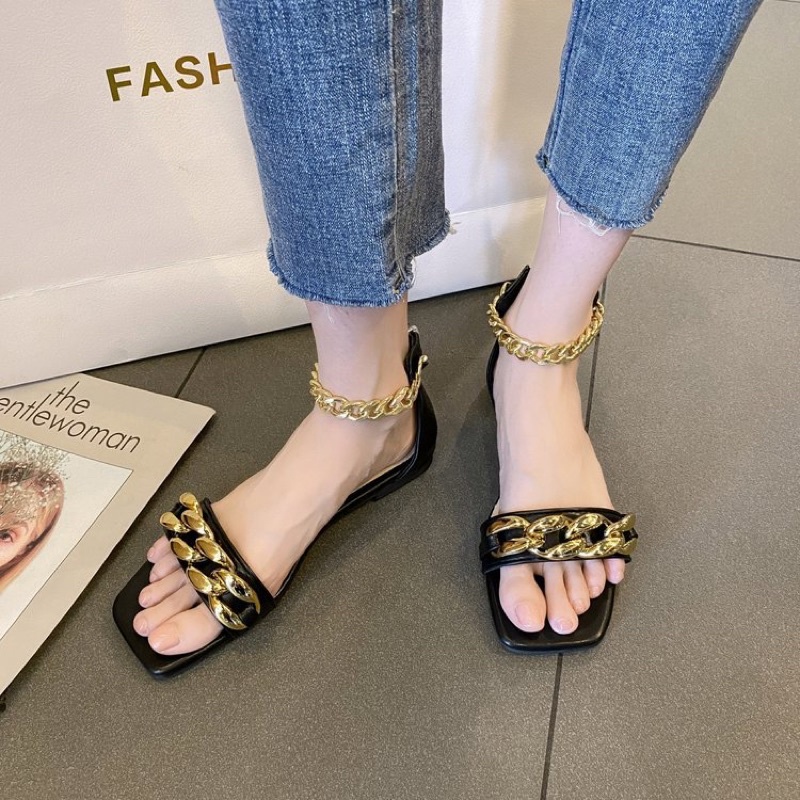 SALE— Sandal bệt quai viền xích BIG SIZE 41-43