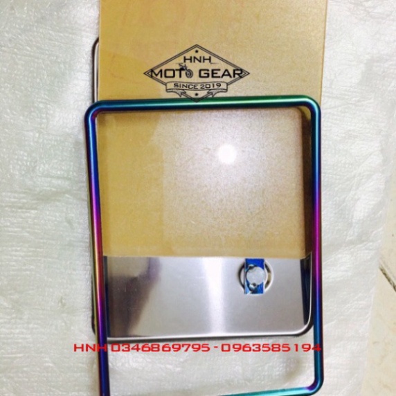 Khung Viền Biển Số Màu Titan Cho Honda - Yamaha