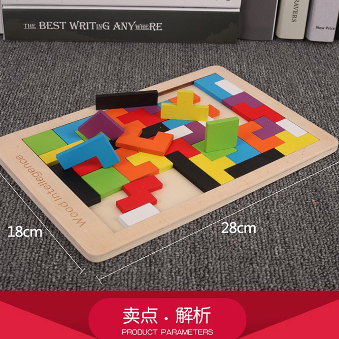 Đồ Chơi Xếp Gạch Sáng Tạo BeThongMinh Bằng Gỗ Tự Nhiên Sơn An Toàn Giúp Bé Thông Minh Giáo Dục Montessori