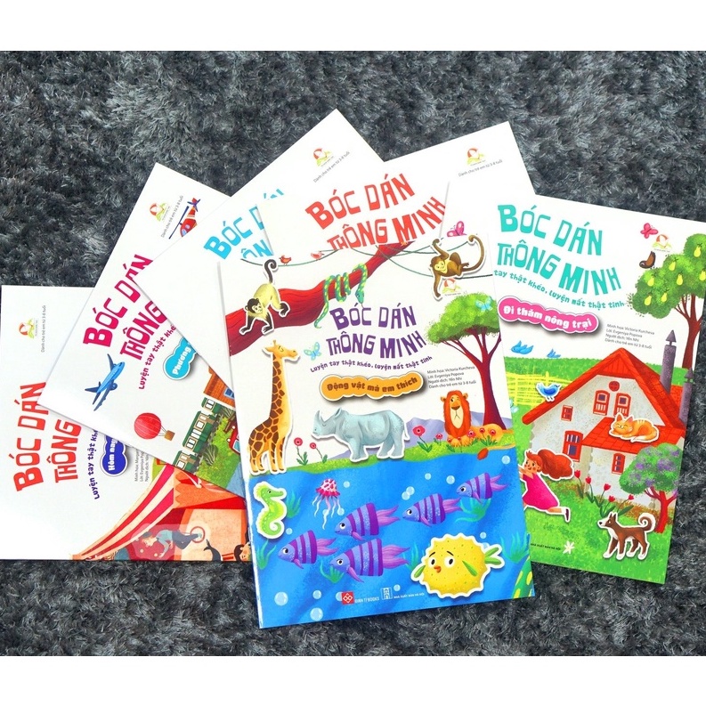 SÁCH - COMBO: Bóc dán thông minh - Luyện tay thật khéo, luyện mắt thật tinh ( 6 cuốn )