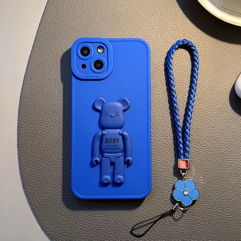 Ốp Điện Thoại In Hình Gấu Kèm Dây Đeo Cho iphone 13 Pro Max i13 13pro 11 Pro Max i11 iX Xs XR Xs Max 7plus 8plus 12Pro 12 Pro Max