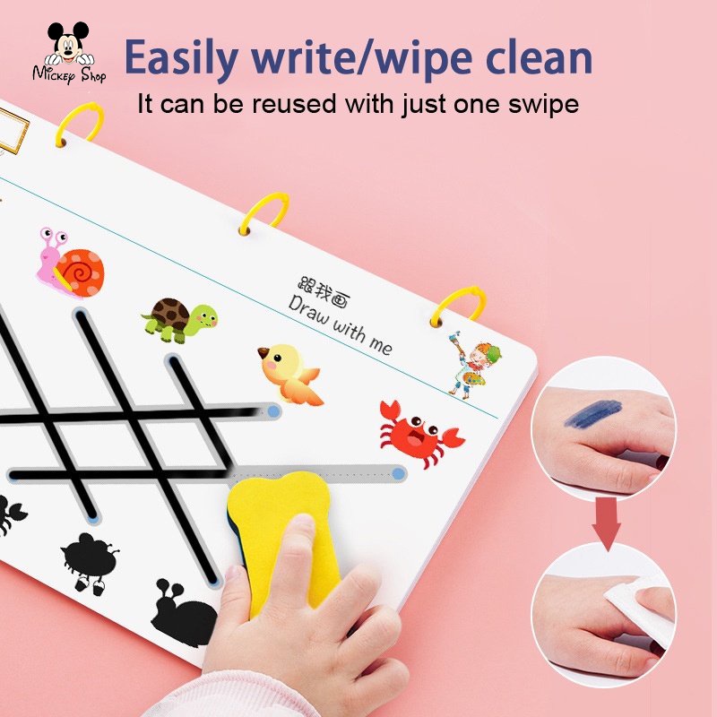 Bộ viết xóa cho bé tập tô tạo khởi đầu thích thú cho bé học tập