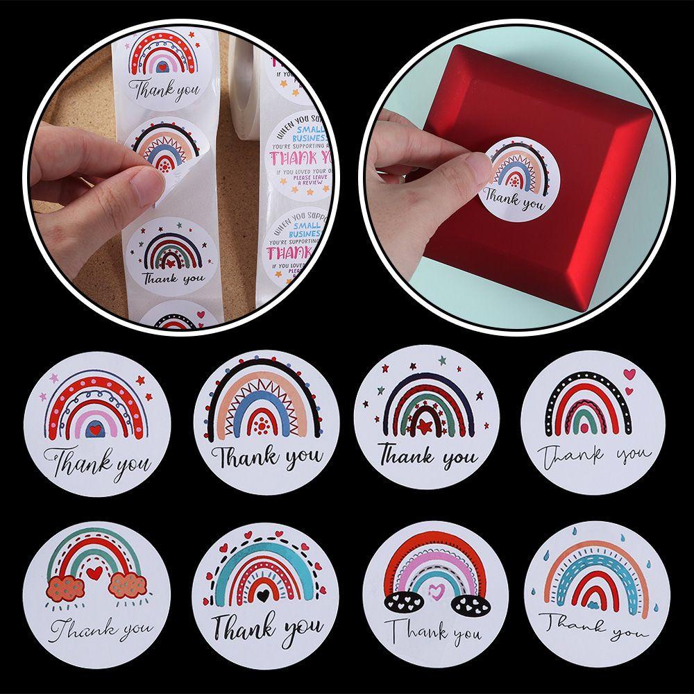 Cuộn 500 Nhãn Dán 1.5inch In Chữ Thank You Dùng Để Trang Trí Quà Tặng