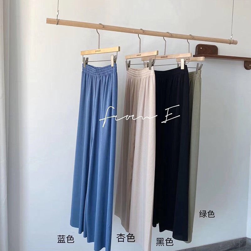 Quần ống rộng len tăm chất quảng châu túi xịn sò