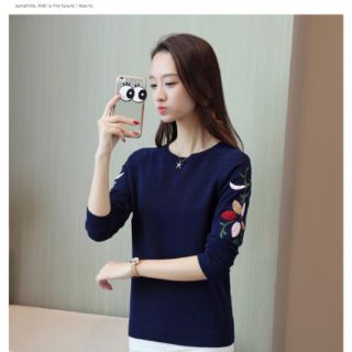 Áo len cardigan thêu hoa tay