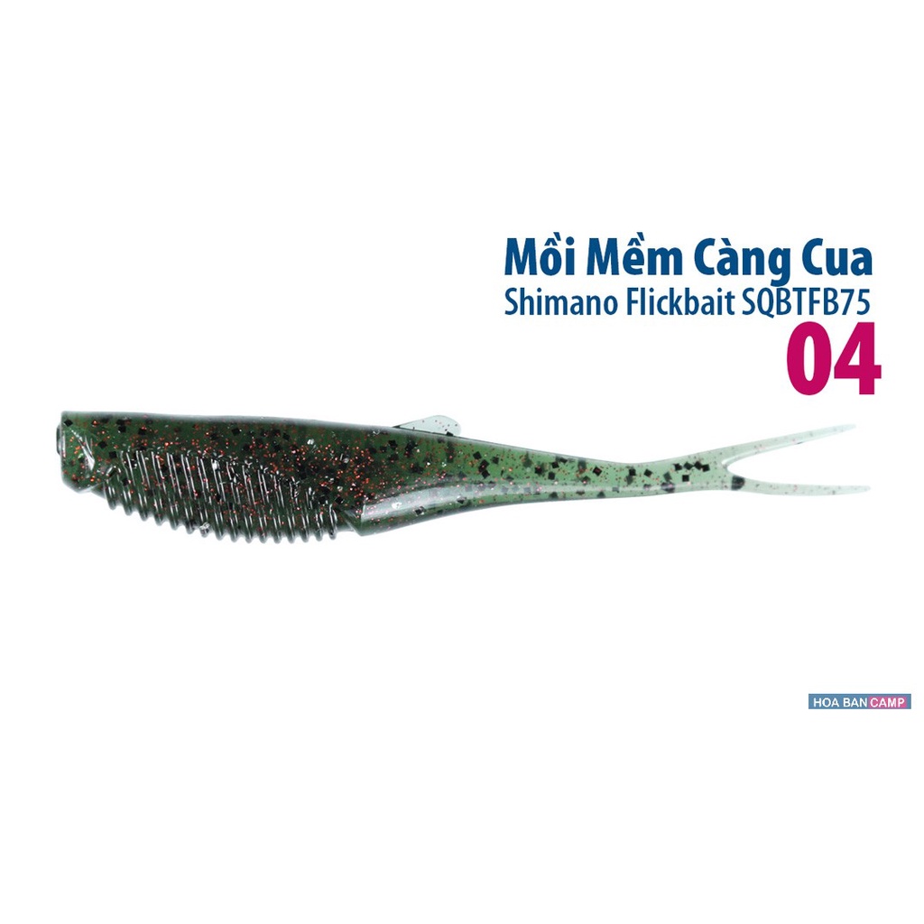 Mồi Mềm Shimano Flickbait SQBTFB75 (Càng Cua) | 7.5cm