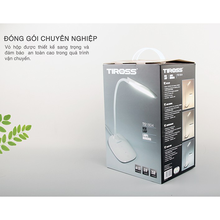 Đèn Bàn LED Chống Cận Tiross TS1804 – 6W – Hàng Chính Hãng