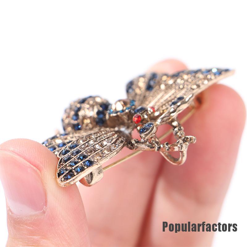 Ghim Cài Áo Hình Con Ong Đính Đá Nhân Tạo Thời Trang