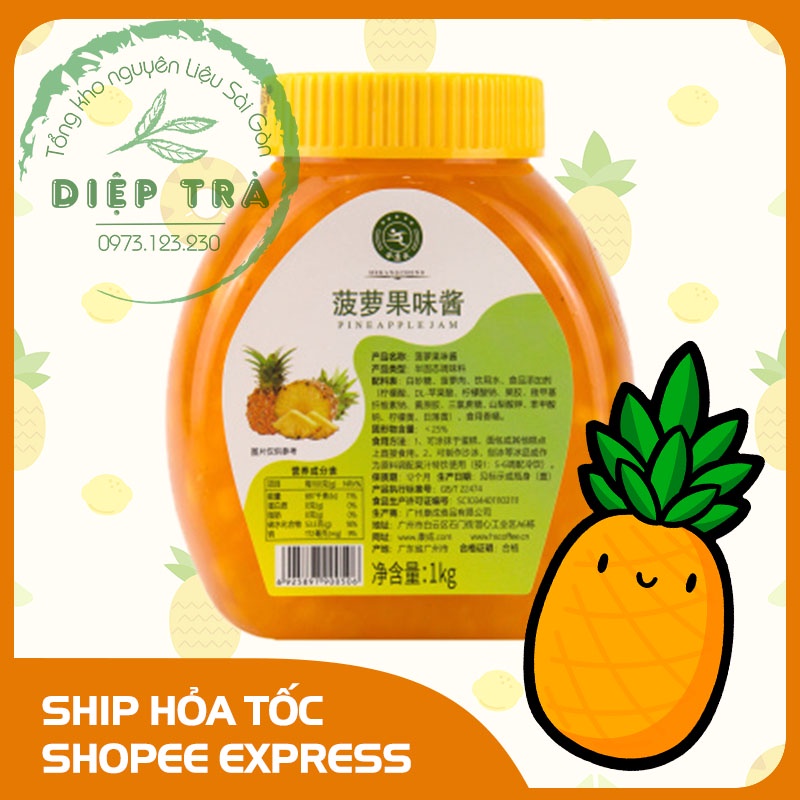 Mứt dứa  Hekhang  - Pha trà đào dứa/trà hoa quả cực ngon