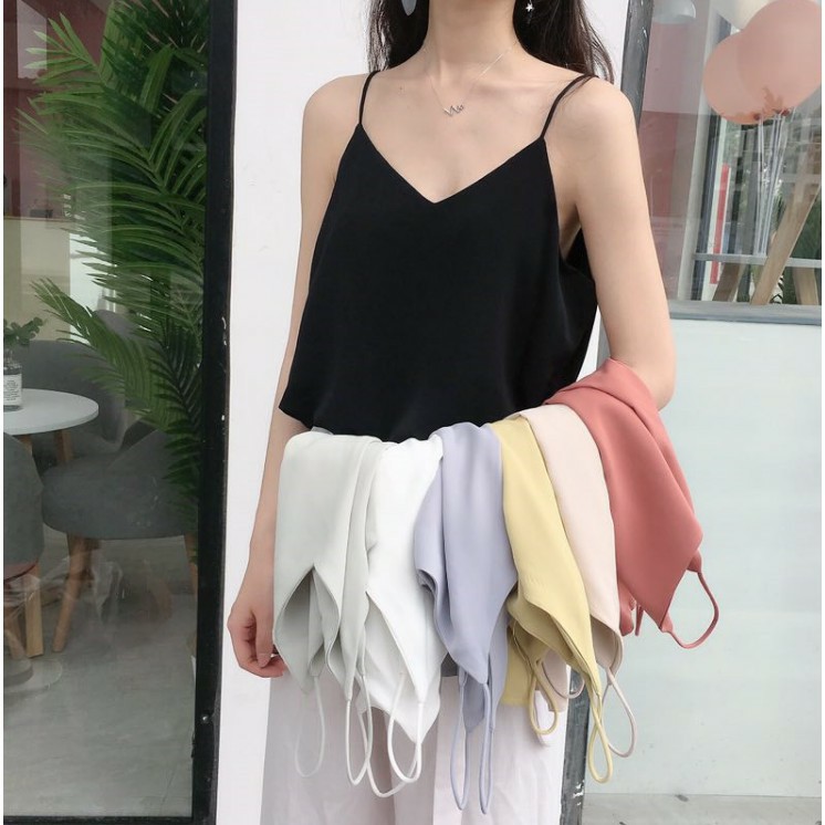 Áo 2 dây Hàn Quốc ♥️ Áo hai dây kiểu dáng ulzzang, áo 2 dây voan nhiều màu ♥️ Áo 2 dây hot hit dễ phối - NhimShop HD08 | BigBuy360 - bigbuy360.vn