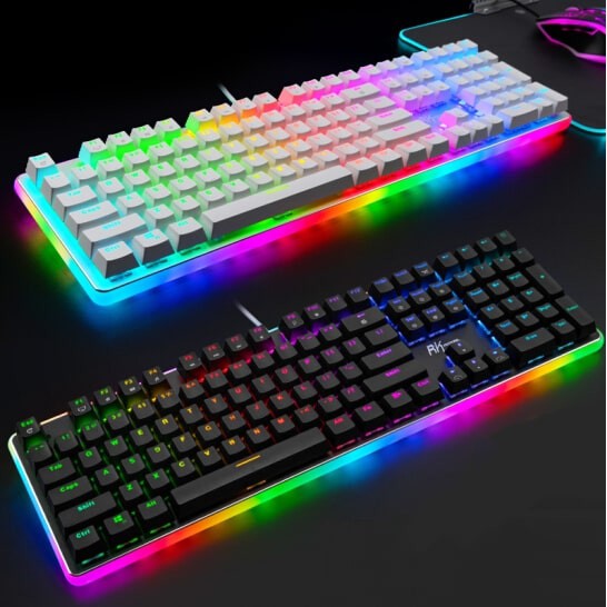 CÓ SẴN - Bàn phím cơ Có Dây RK918 RGB. Thiết kế đẹp, đèn nền RGB rực rỡ. Chính Hãng Royal Kludge.