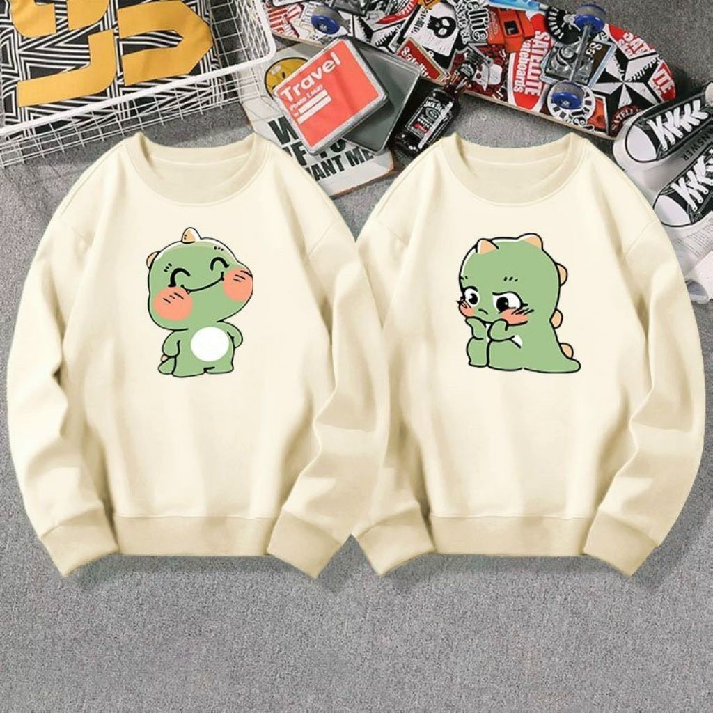 COMBO 2 ÁO SWEATER NỈ UNISEX CẶP ĐÔI IN PET SIÊU ĐẸP ÁO KHOÁC LOCAL BRAND