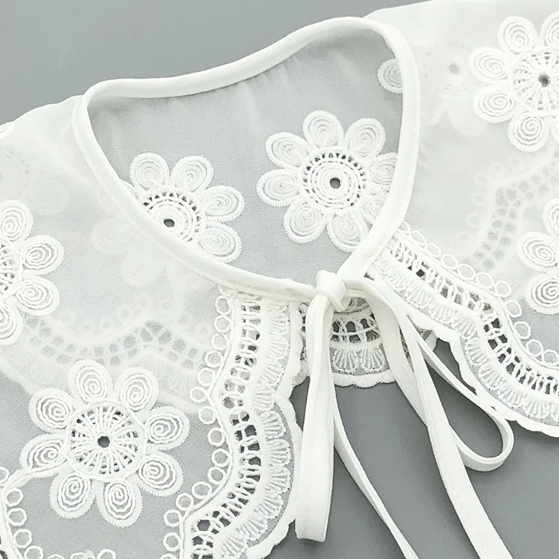 Cổ Áo Sơ Mi Giả Thêu Họa Tiết Trang Trí Cho Bé Gái