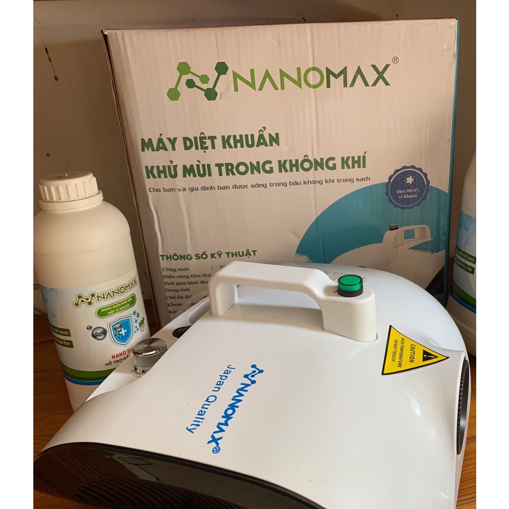 Dung Dịch Nano Bạc Khử Khuẩn An Toàn Sức Khỏe, Chai 1 Lít Dùng Cho Máy Khử Khuẩn Nanomax