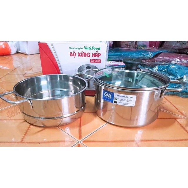 [Chính Hãng] Bộ Nồi Xửng Hấp Đông Á Cook Cao Cấp Size 24 - 28cm