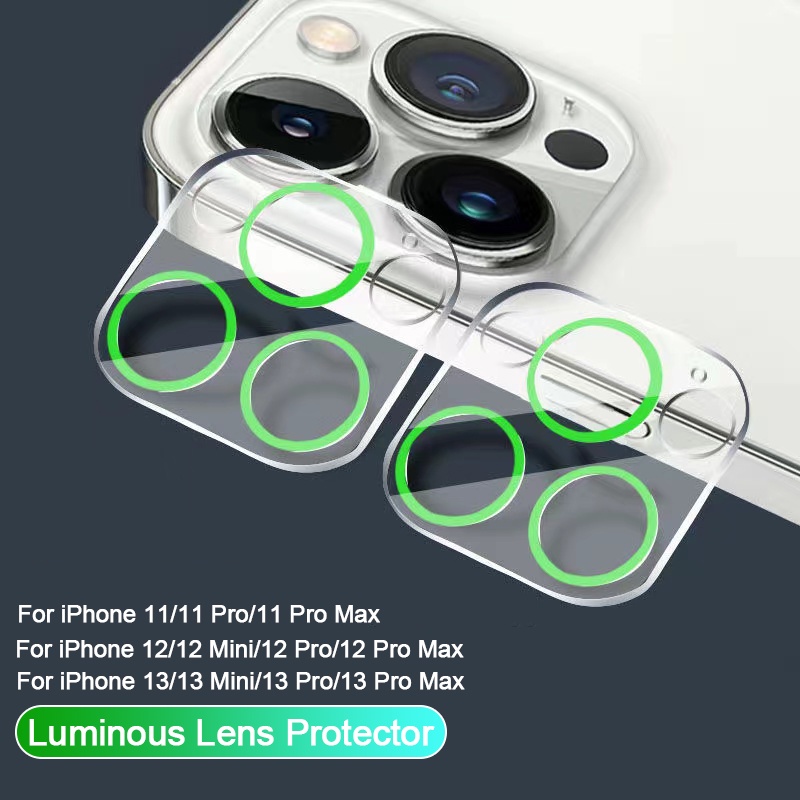 Kính Cường Lực Bảo Vệ Camera Mạnh Mẽ Màu Dạ Quang Dành Cho iPhone 14 Plus 11 12 13 Pro Max 13 Mini