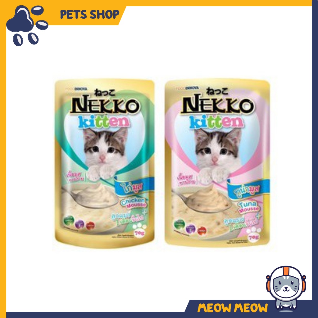 Pate cho mèo Nekko Kitten túi 70gr - Pate dinh dưỡng cho mèo con.