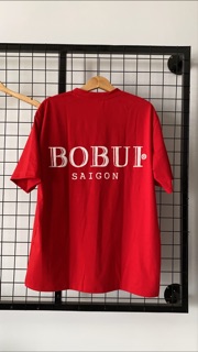 Áo Thun Tay Lỡ Unisex BoBui Đỏ ( hình thật )