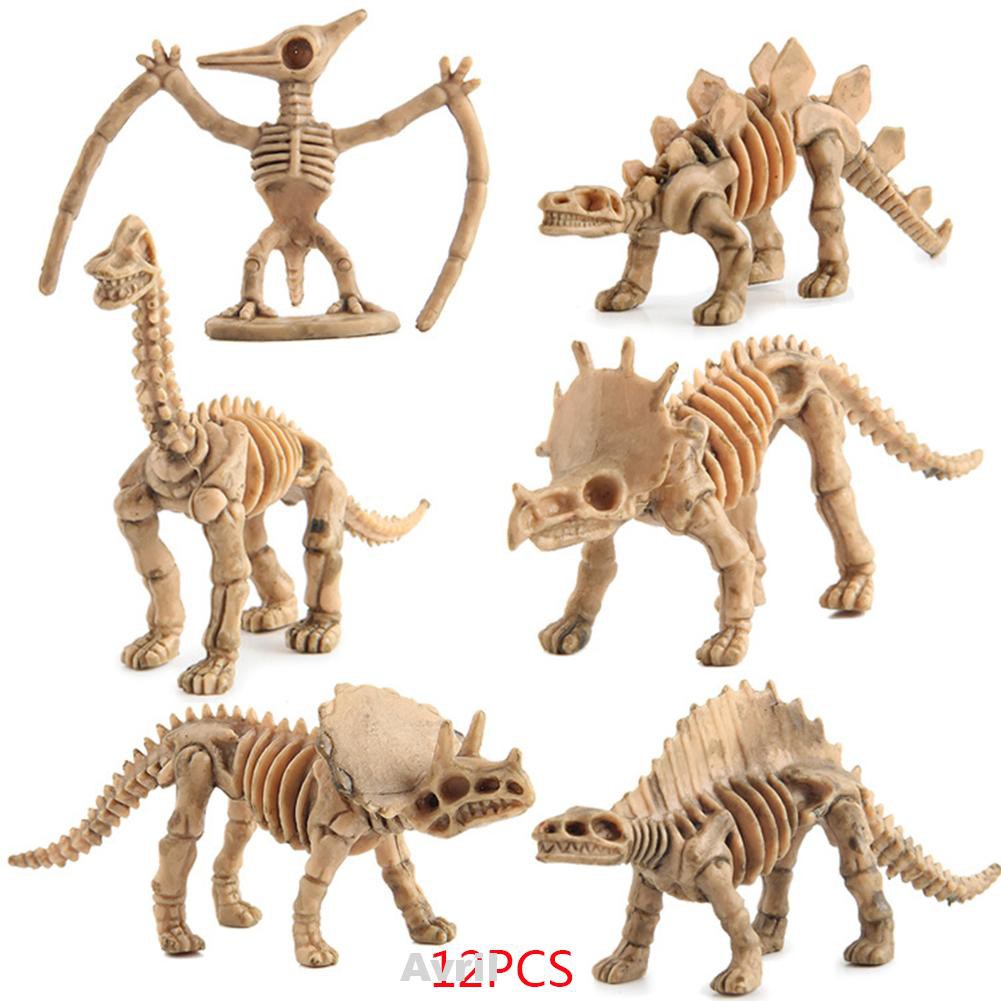 12 Styles Dinosaur Model Various Dino Fossil Skeleton Educational Toy Collection Set Figures Kids Home Decor