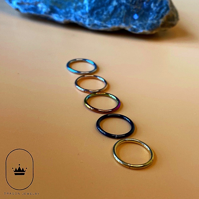Khuyên nam nữ hot 2021 khuyên tai tháo rời tròn trơn Deagon jewelry vietnam