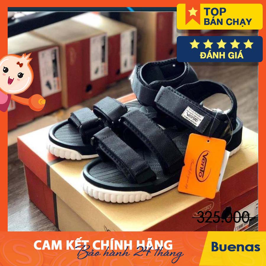 GIÀY SANDAL VENTO CHÍNH HÃNG 9801-ĐEN TRẮNG [ẢNH THẬT-Full size 35-44]  [SANDAL NAM NỮ]