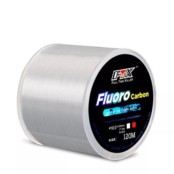 1 Cuộn Dây Câu Cá Phủ Fluorocarbon 5LB-34LB Dài 120M