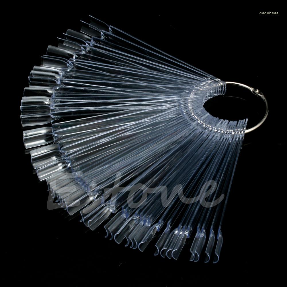 Set 50 Móng Tay Giả Hình Quạt Luyện Tập Màu Sắc