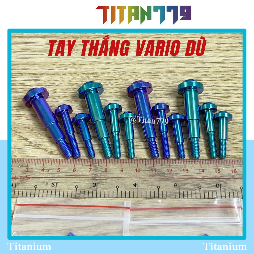 (48) Tay thắng zin VARIO đầu SALAYA, đầu dù Titan Gr5 XỊN một bộ gồm 3 ốc 1 ốc tay phải, 2 ốc bên trái