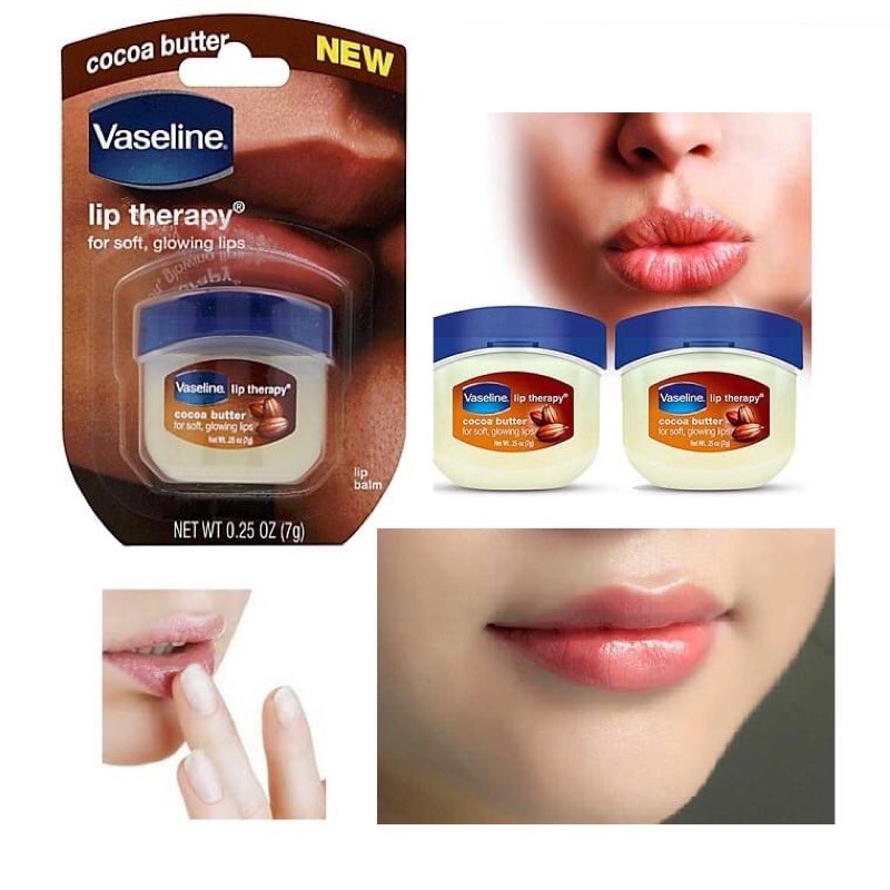 💄 Son Dưỡng Môi Vaseline Lip Therapy Rosy Lips - COCOA BUTTER 7 g Son dưỡng môi Vaseline Cocoa Butter Lip Therapy 7g