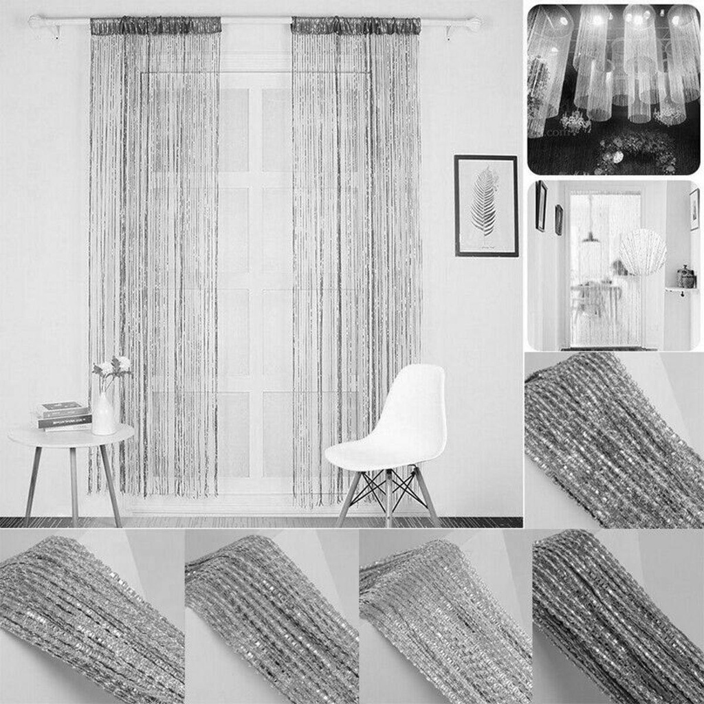 Rèm Cửa Sổ Dạng Chuỗi Hạt Lấp Lánh Kích Thước 100X200Cm