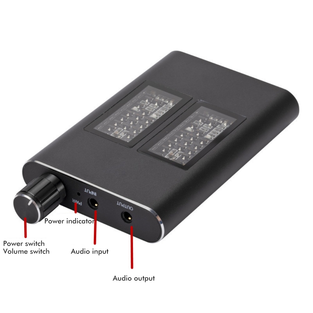 HiFi Headphone Amplifier Portable and Adjustable 3 5mm Audio Earphone Amp Supports Impedance 16-150Ω Headset Amp