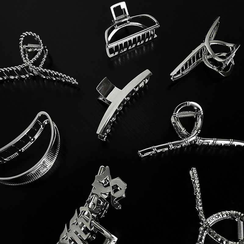 Kẹp Tóc Kim Loại Bóng Thời Trang Hàn Quốc Cá Tính Cho Nữ