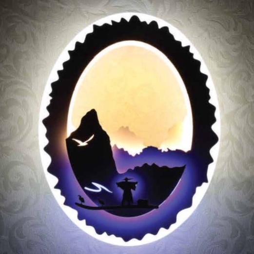 Vách Led Gắn Tường - Đèn Gắn Tường Phòng Ngủ Phong Cảnh NV 538- BẢO HÀNH 24 THÁNG