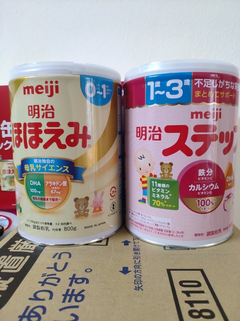 Sữa Meiji 0-1 và 1-3 Hàng nội địa Nhật 800G