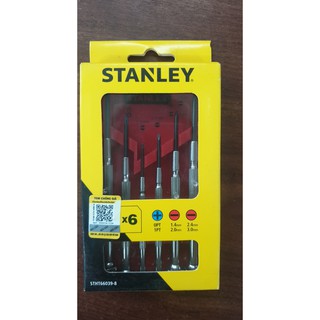 Bộ vít đồng hồ 6 cây cán sắt stanley 66039-8