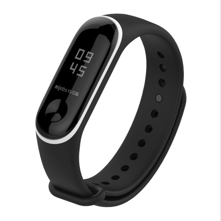 Dây đeo thay thế cho Xiaomi Miband 3 và 4 /5 viền mầu ( MB02 )