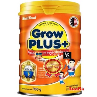 [TKBSB15K giảm 15k cho đơn 200k] Sữa bột Nutifood Grow Plus Cam + Đặc chế cho trẻ chậm tăng cân 900g