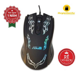 Chuột asus game usb-led 7 màu