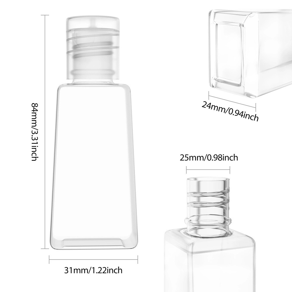 Set 10 Chai Nhựa Rỗng Trong Suốt Dung Tích 30ml Dùng Để Đựng Nước Rửa Tay