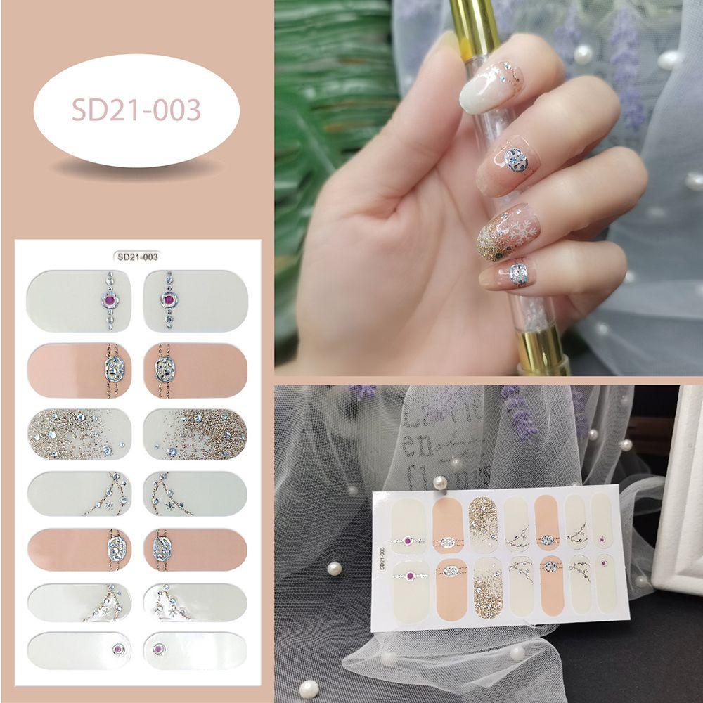 Miếng Dán Trang Trí Móng Tay 3D Thanh Lịch Thời Trang|Bột Kim Tuyến Họa Tiết Hoa Nhiều Màu Trang Trí Móng Tay
