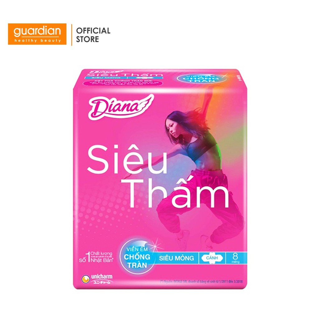 Băng Vệ Sinh Diana Siêu Thấm Siêu Mỏng Cánh 4Teen 23cm (8 miếng)