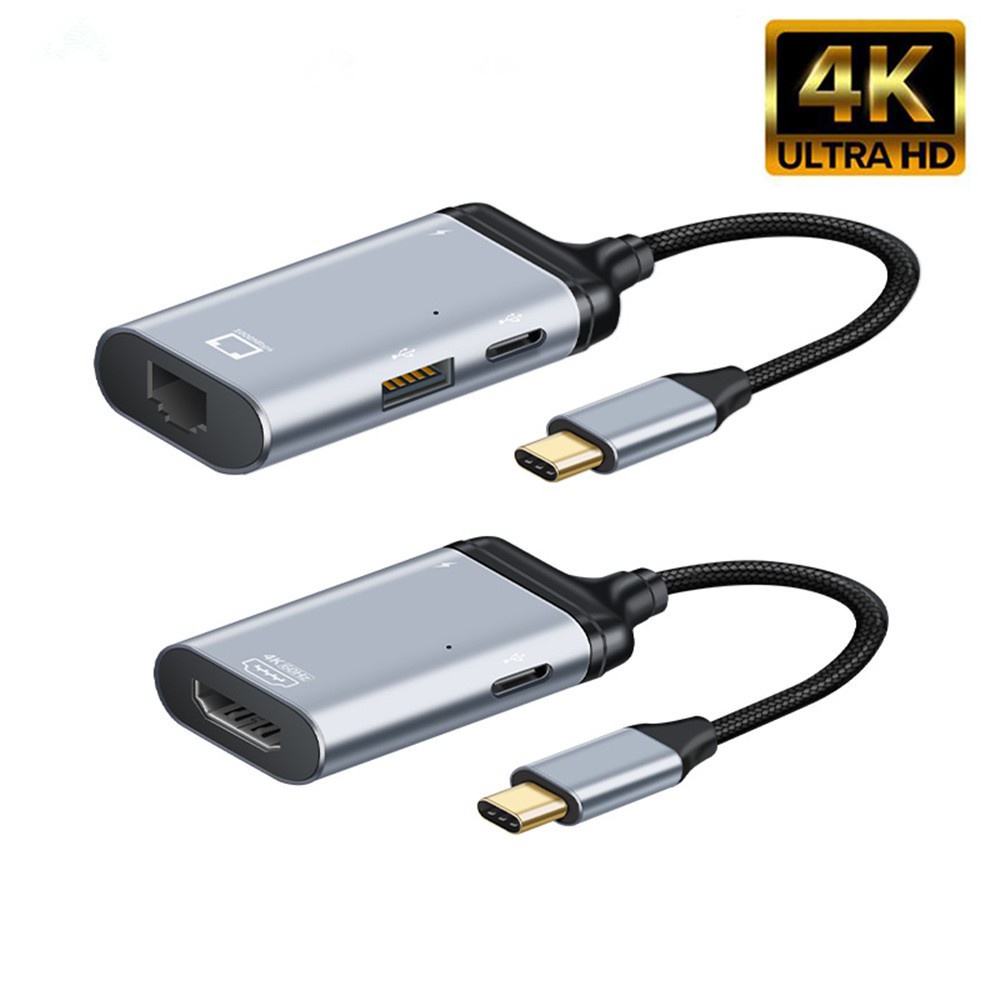 USB Type-C To HDMI-Compatible / VGA / DP / Mini DP / Rj45 Converter Cable 4K 60HZ USB Type C Adapter For MacBook Pro Huawei