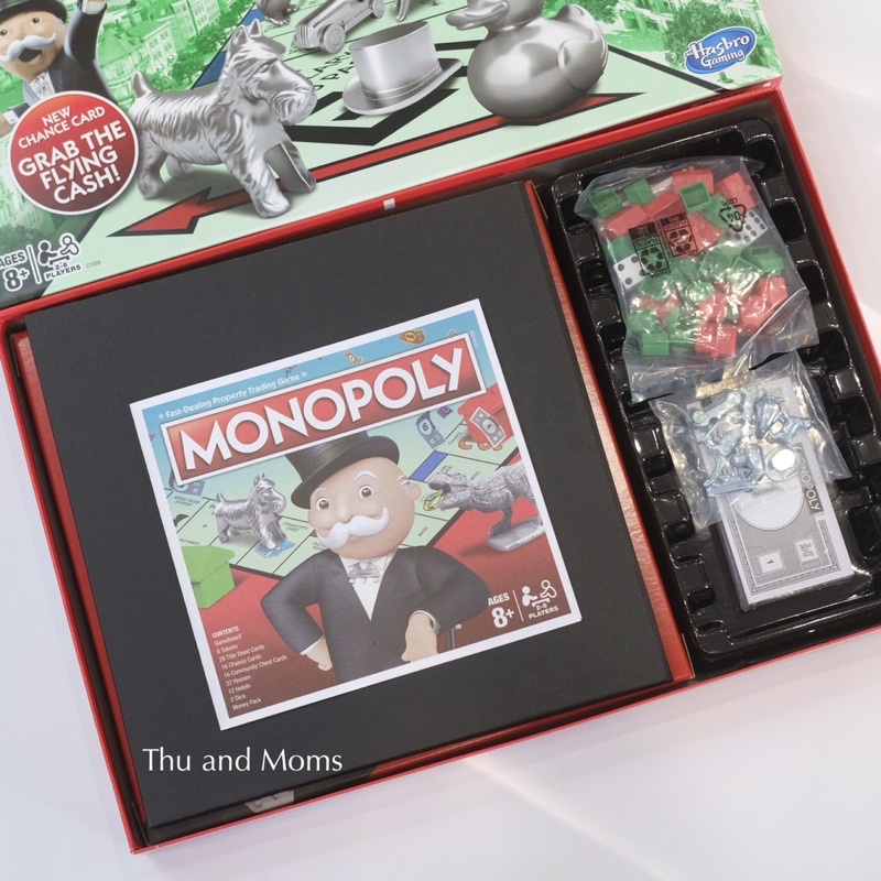 Cờ tỷ phú Monopoly chính hãng Hasbro Mỹ C1009 - Cở tỉ phú 8t+ - Cờ tỷ phú cơ bản