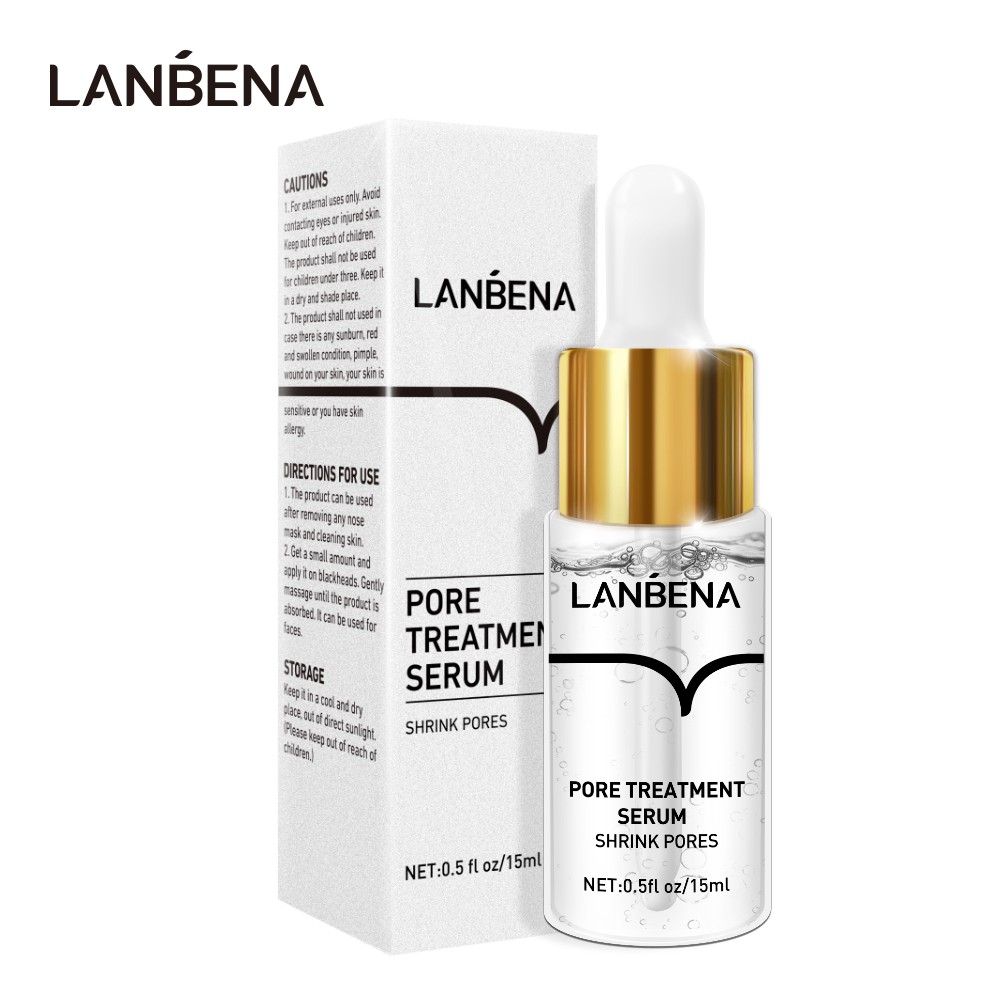 Tinh chất Lanbena Thu nhỏ lỗ chân lông hỗ trợ giảm mụn đầu đen và Serum dưỡng da 15ml