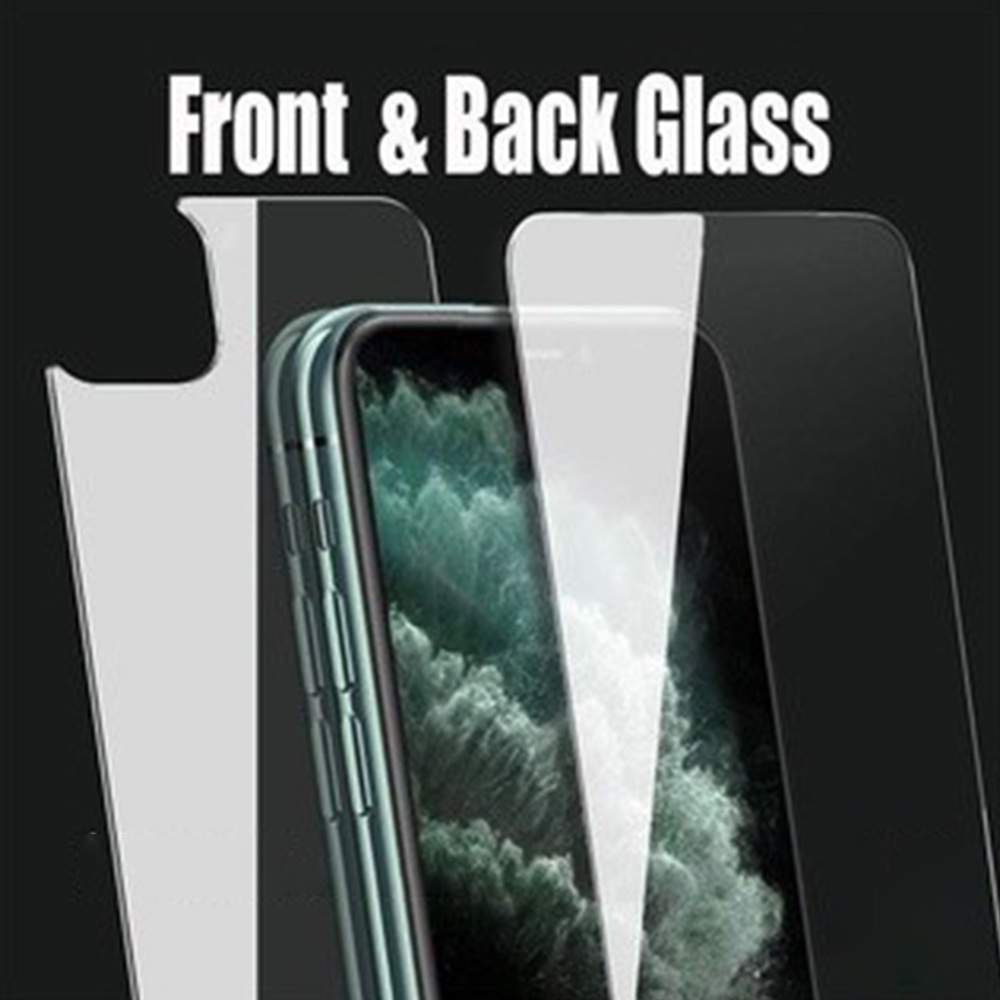 Kính cường lực bảo vệ màn hình và mặt sau thích hợp cho IPhone 12 11 Pro Max X Xs Max XR 8 7 Plus 6 6s