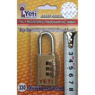 Khóa số Yeti 330 đồng thau