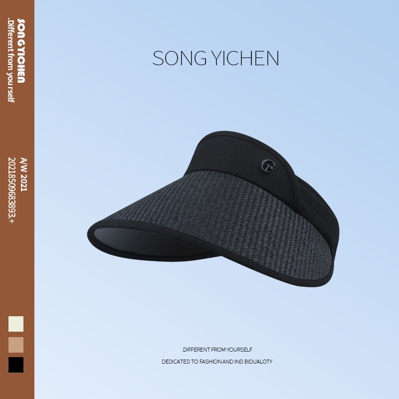 Mũ cói vành rộng hở chóp chống tia uv thời trang mùa hè cho nữ